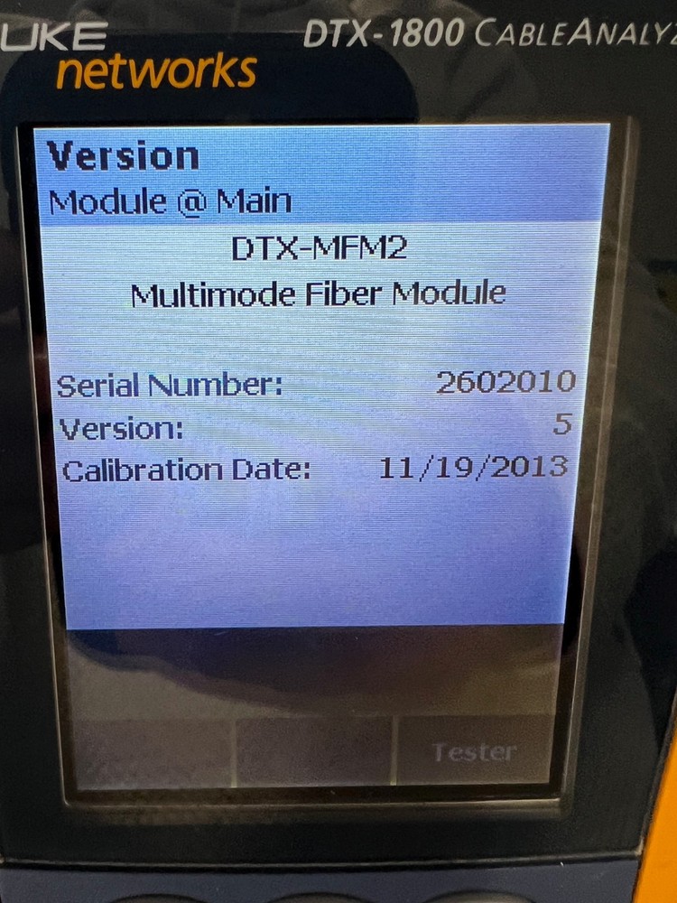FLUKE NETWORKS DTX-MFM2 MULTI MODE FIBER OPTIC TESTING MODULE SET