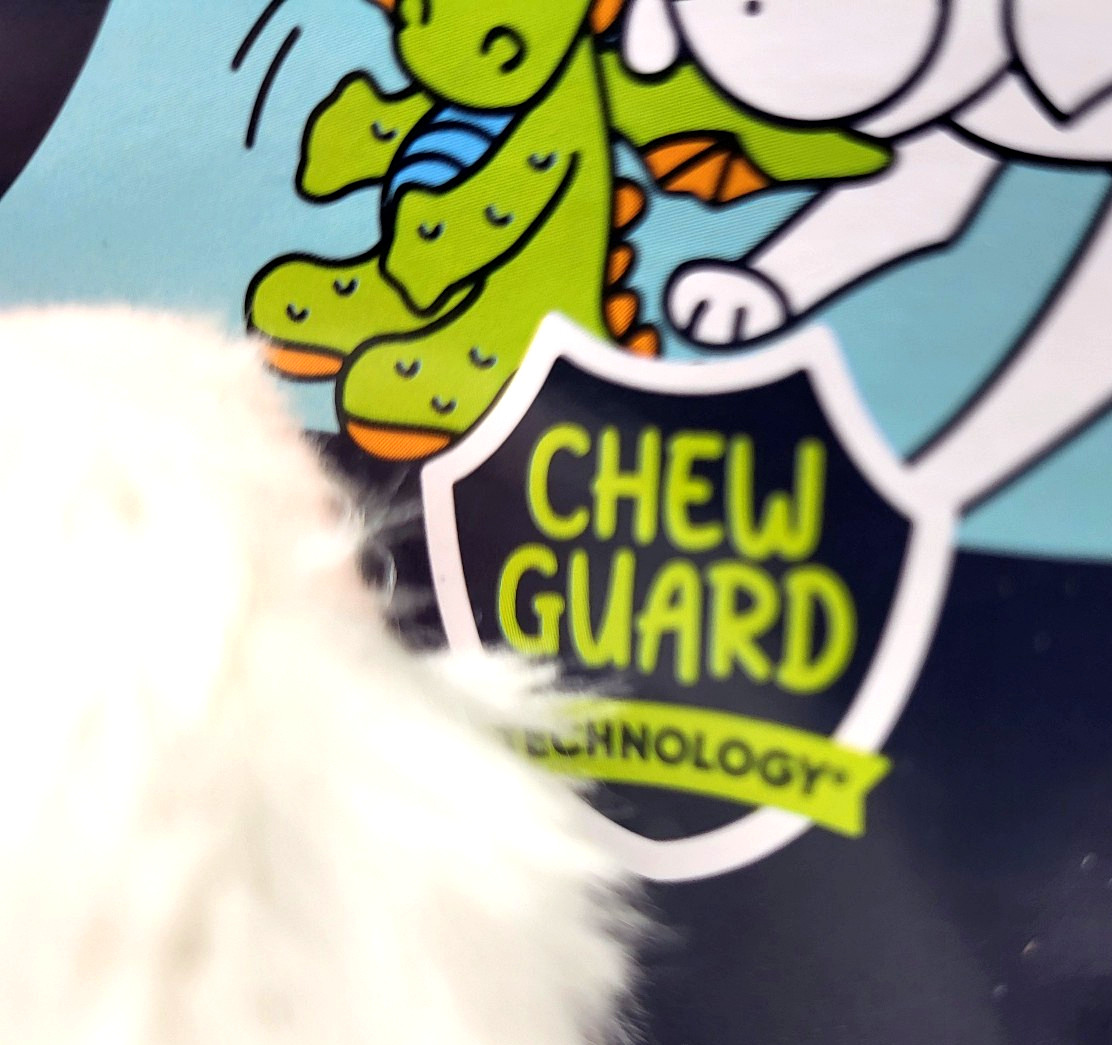 GoDog Flatz Flattie Opossum Large Squeaky Toss & Shake Dog Toy 12"