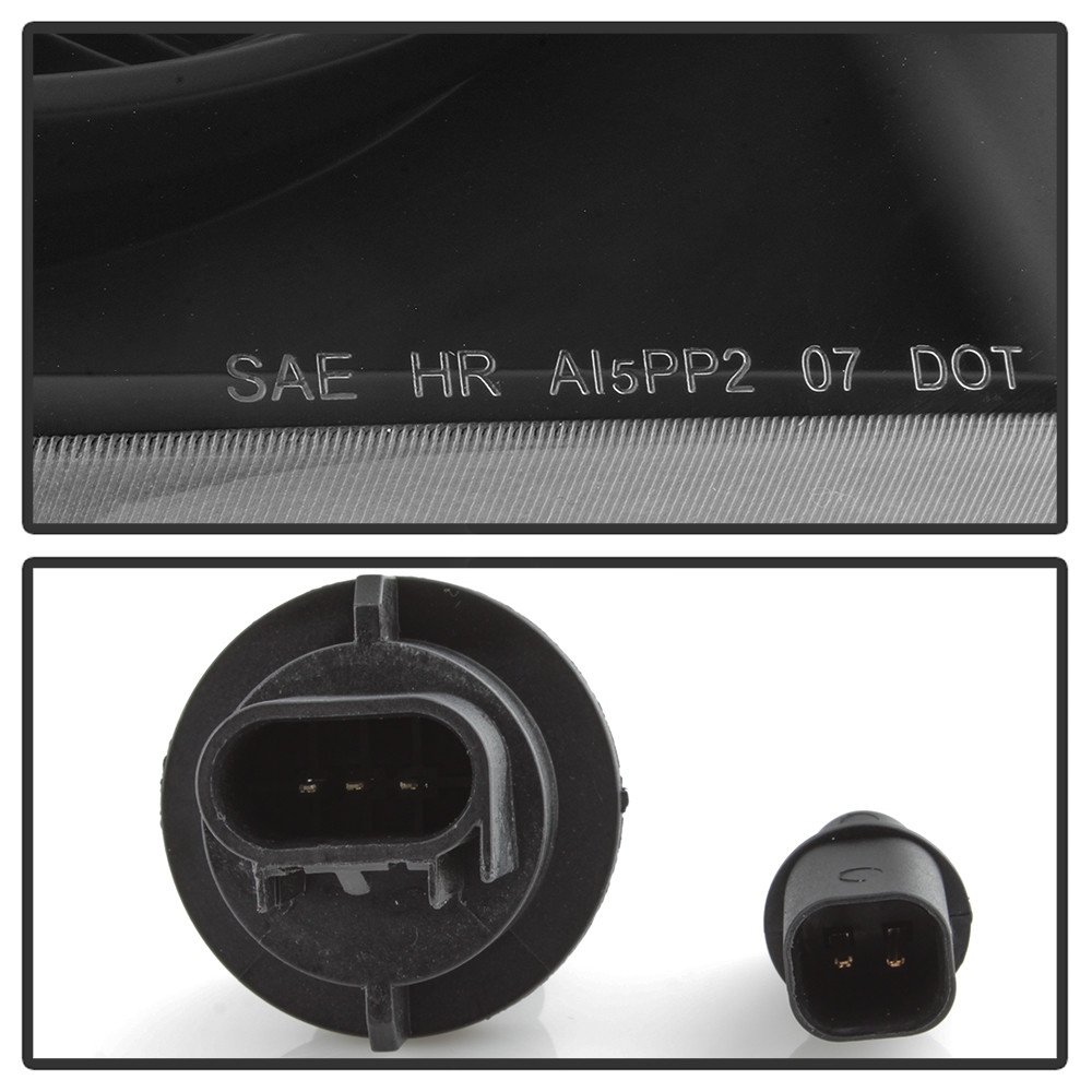 Black 2007-2009 Dodge Durango Headlights Headlamps Replacement 07-09 Left+Right