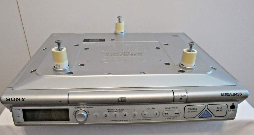 Sony Mega Bass Undermount Clock CD Player ICF-CD543RM-WORKS