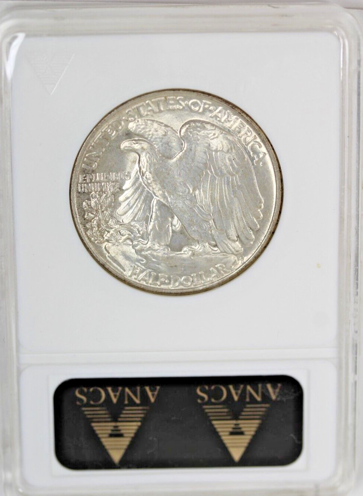 1944 Walking Liberty Half Dollar : ANACS MS65