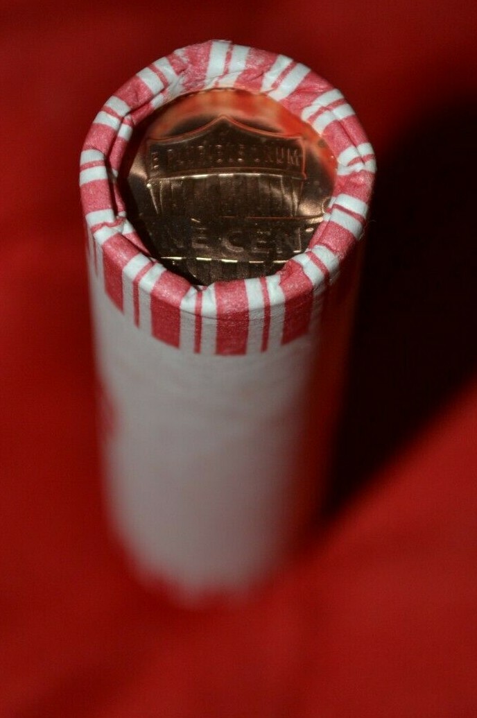 2010 D Lincoln Penny Roll - Shield Design - Tails/Tails Uncirculated Bank Roll