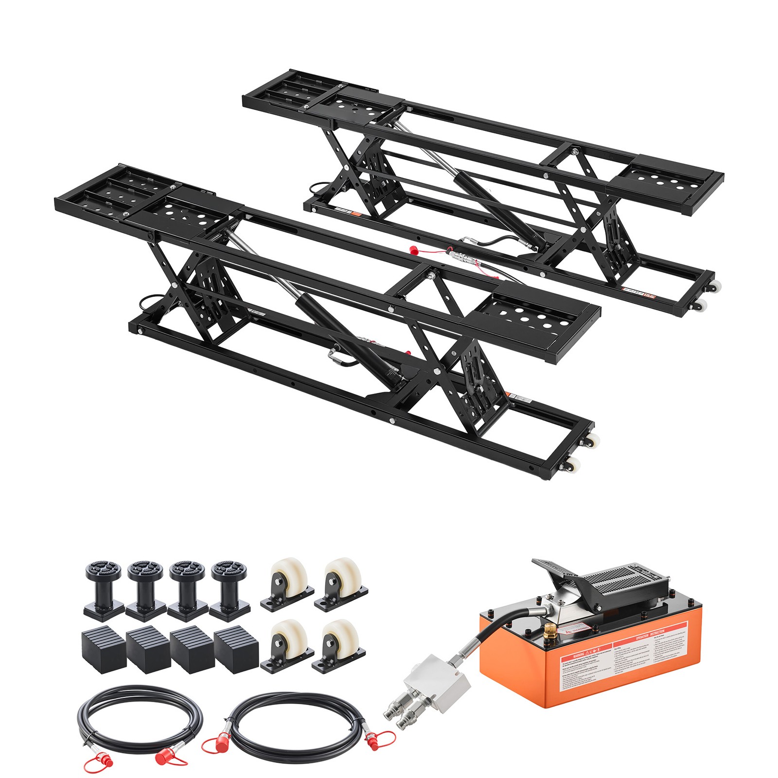 Uimoso Portable Car Lift 5000 lbs Car Lift System Jack 25.6" Height Home Garage