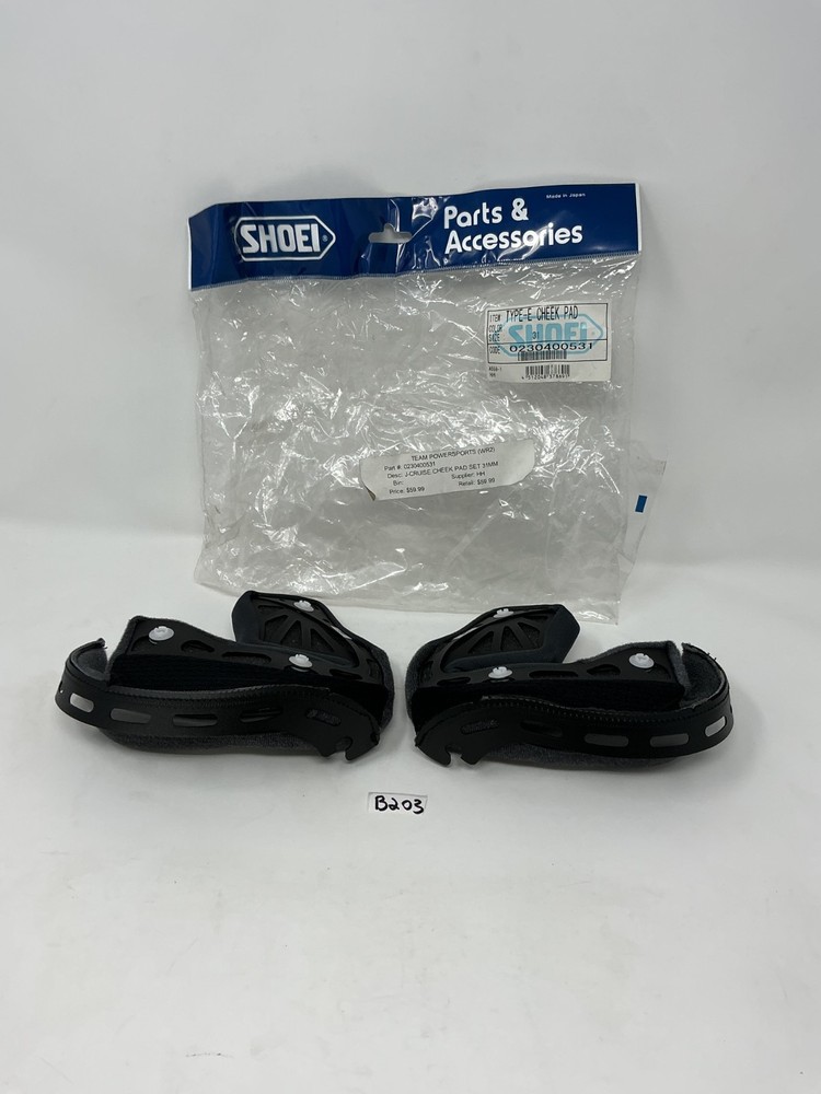 Shoei Replacement 31mm Type-E Cheek Pads