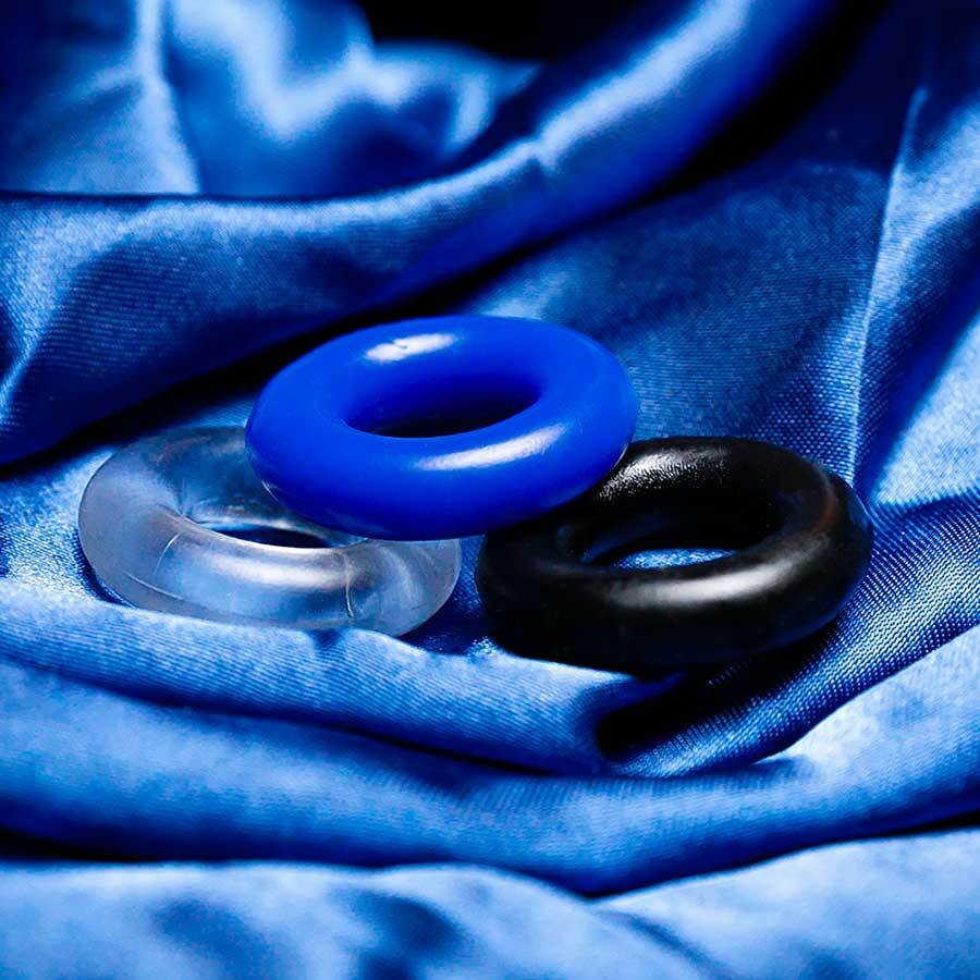 Cock Ring Stay Hard Penis Enhancer 3 Pack Erectile Dysfunction Sex Toy Men ED