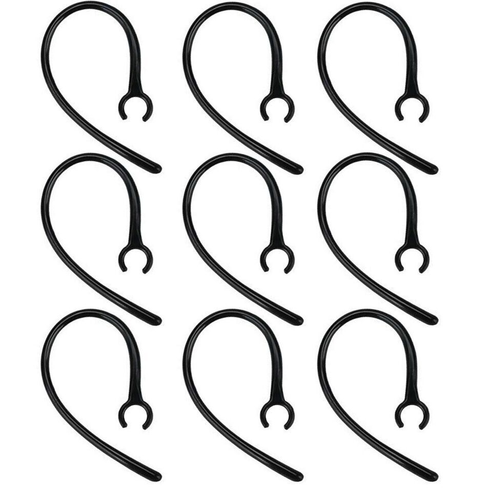 2-100x Lot Black Ear Hooks Replacement For Plantronics Mobile Bluetooth Wireless