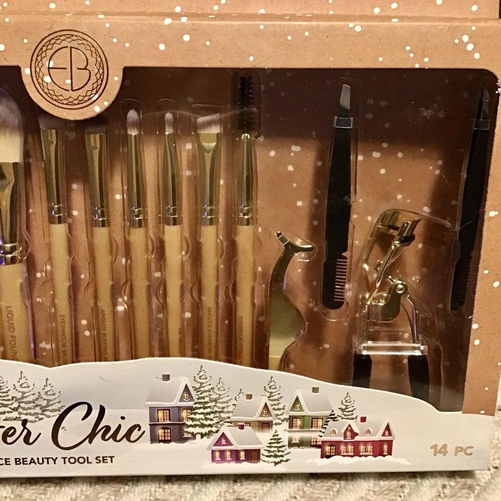 NIB Winter Chic Eyes & Face Tool Set - 14 Pcs