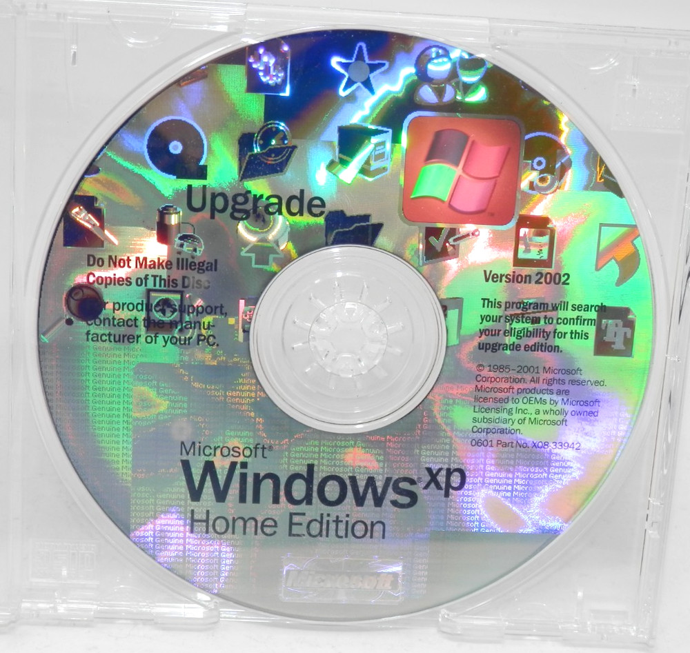 Microsoft Windows XP Home Edition Upgrade & Interactive Training Disks Vintage