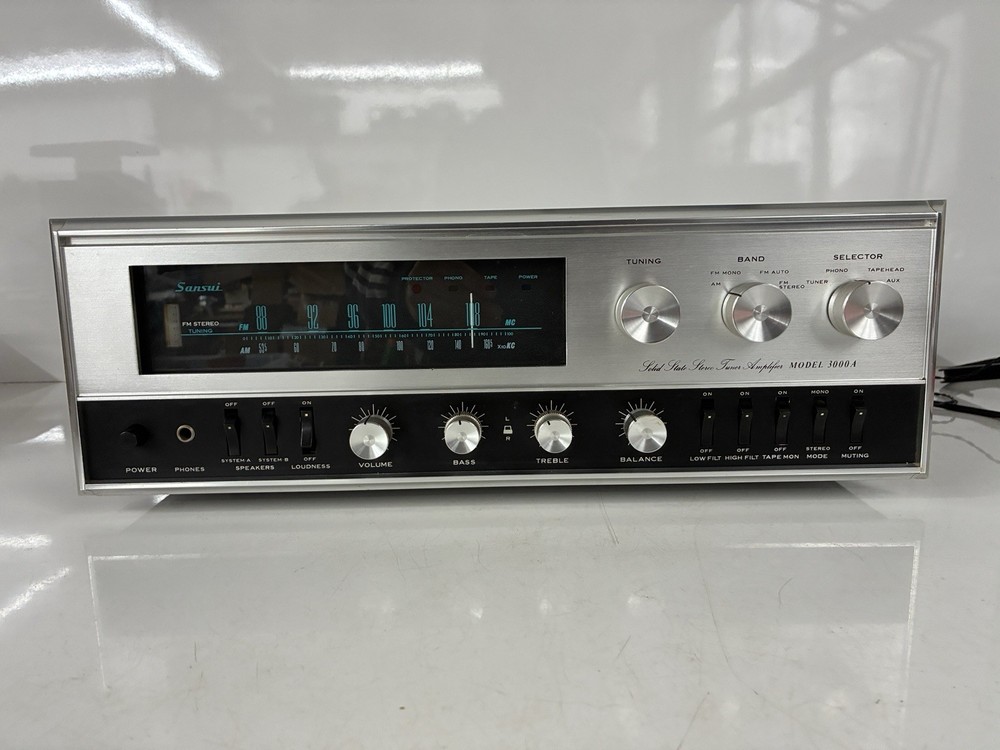 Vintage SANSUI 3000A SOLID STATE Stereo Receiver Amplifier Working Condition!