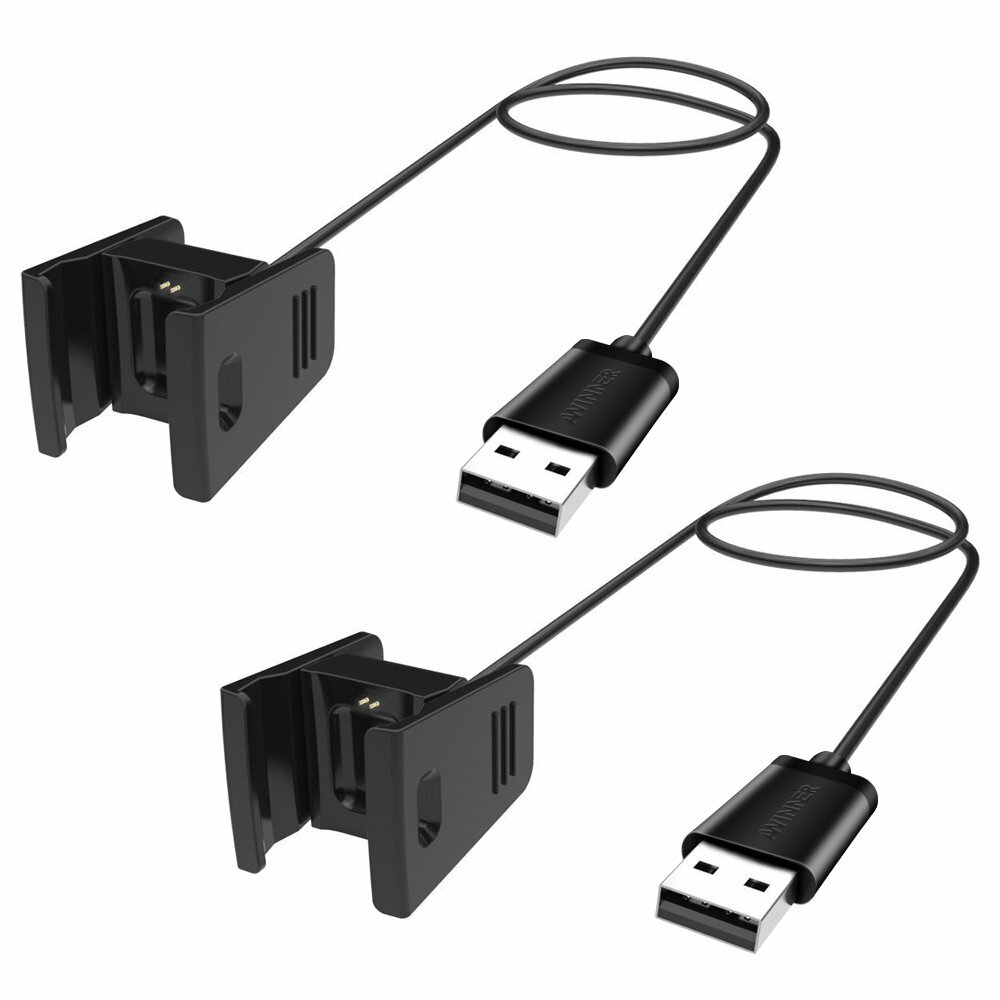 Awinner Charger for Fitbit Charge 2 - Replacement USB   Charging Cable-2 Pack