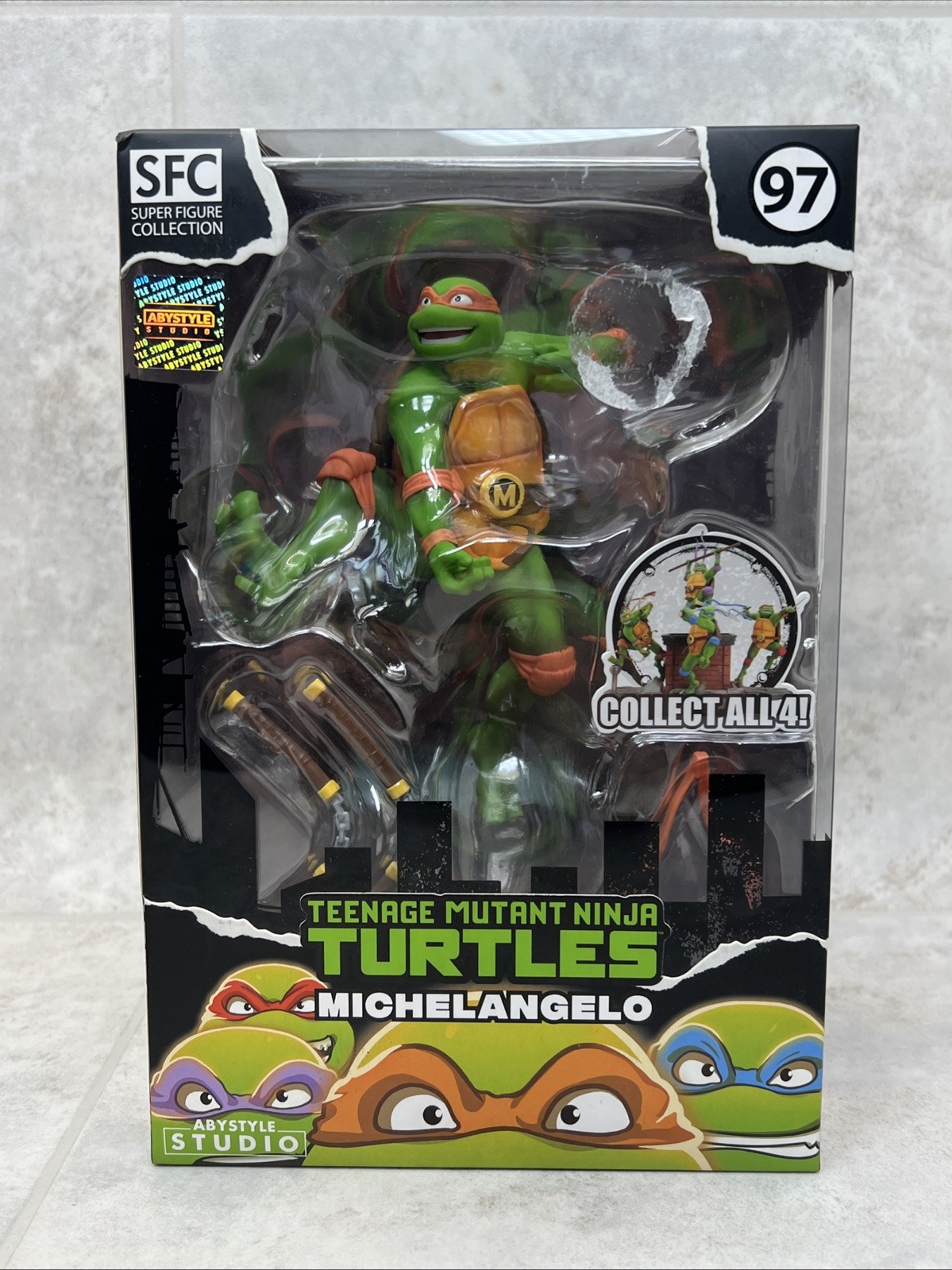 Teenage Mutant Ninja Turtles Michelangelo 7.7" Tall Sfc ABYstyle Studio- See Pic