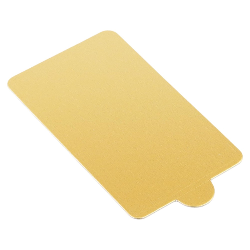 500 PCS 2.4x4 Inch Mini Rectangular Golden Cake Boards Mousse Base Paper