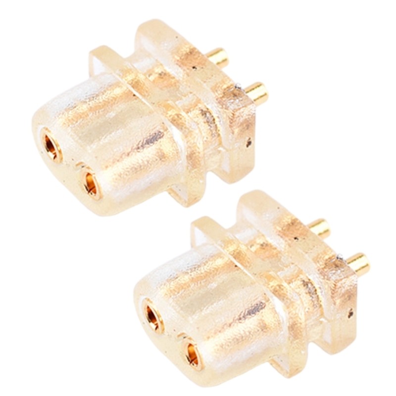 Solid Clear 0.78mm 2pin Socket Headphone Connector For Portable Electronics