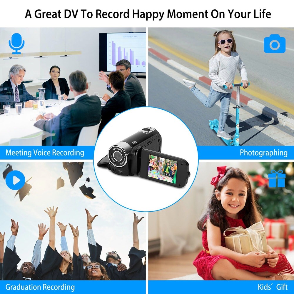 Video Camera Camcorder YouTube Vlogging Camera HD 1080P Digital Camera Recorder