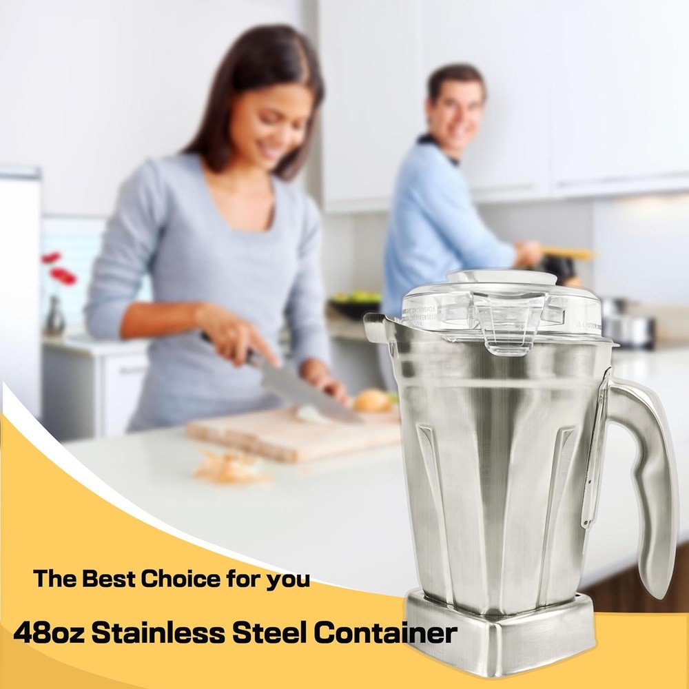Stainless Steel Container 48Oz Replace for 5000 5200 6300 6500 7500 E310 E320 Pr