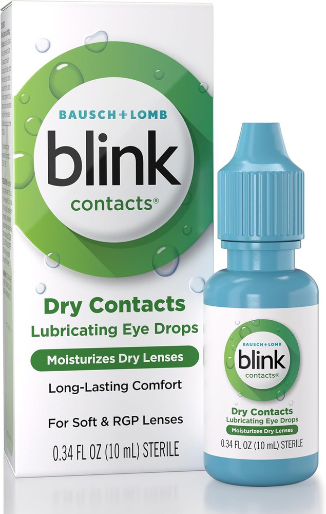 Contacts Lubricating Eye Drops with Hyaluronate, Moisturizing & Soothing for Sof
