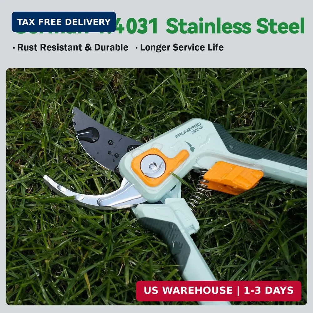 PrunePro Pruning Shears Gardening Scissors Set Professional Hand Pruner Sharp St