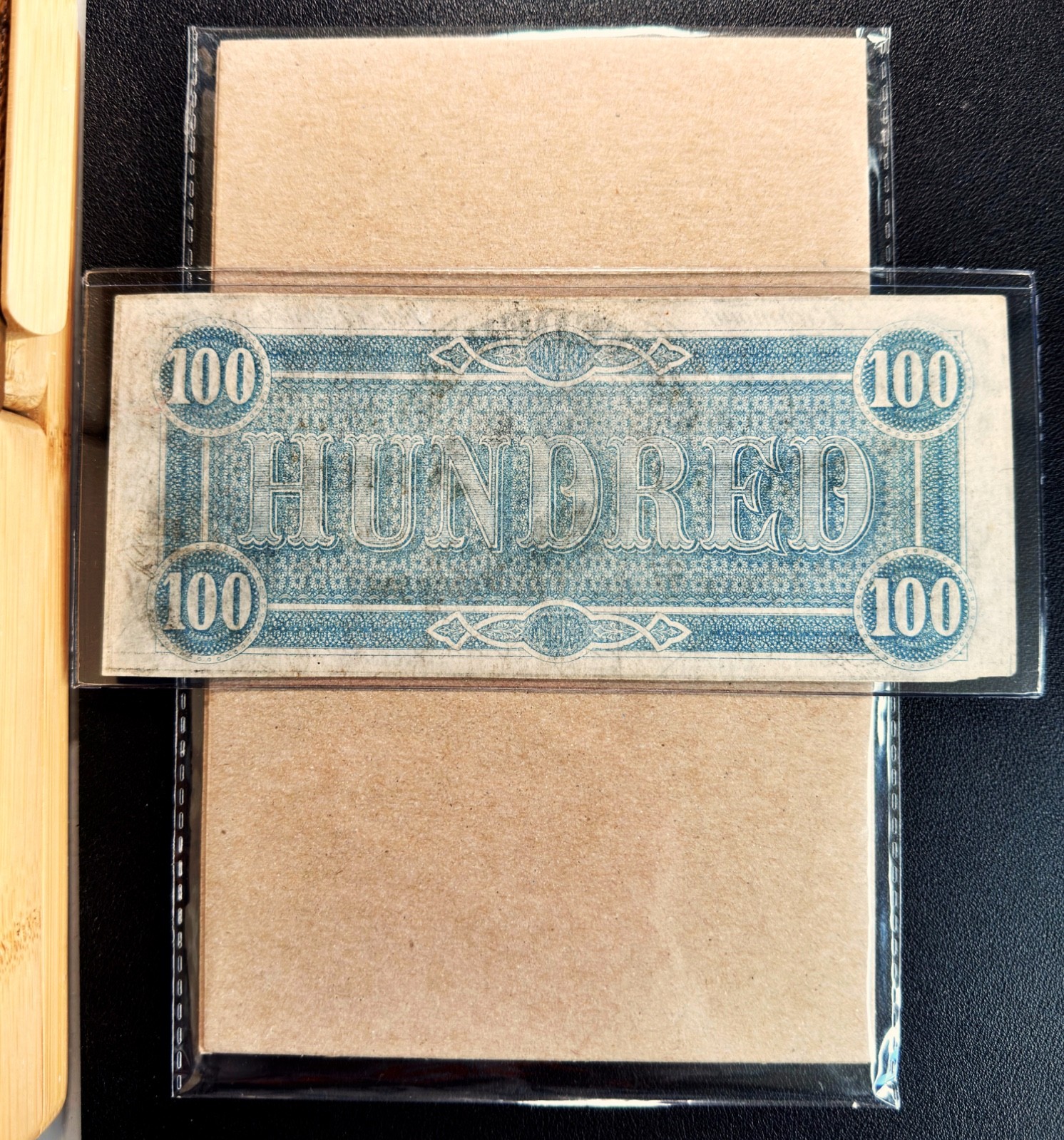 T-65 1864 $100 Confederate States of America CSA "Red Stamp" - VF/ XF Comment