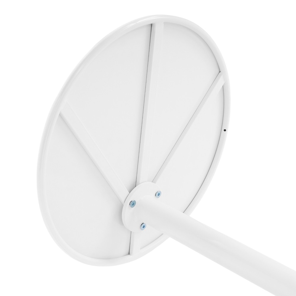 60x74cm Round Side Table with O-shaped Base, Side Table for Small Spaces