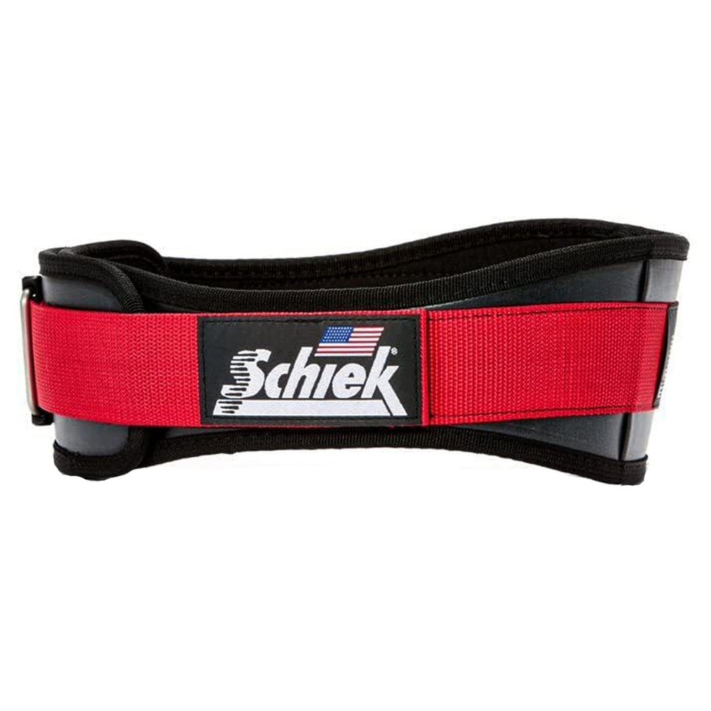 Red Weightlifting Belt Adjustable Support for Heavy Lifting Durable Comfort