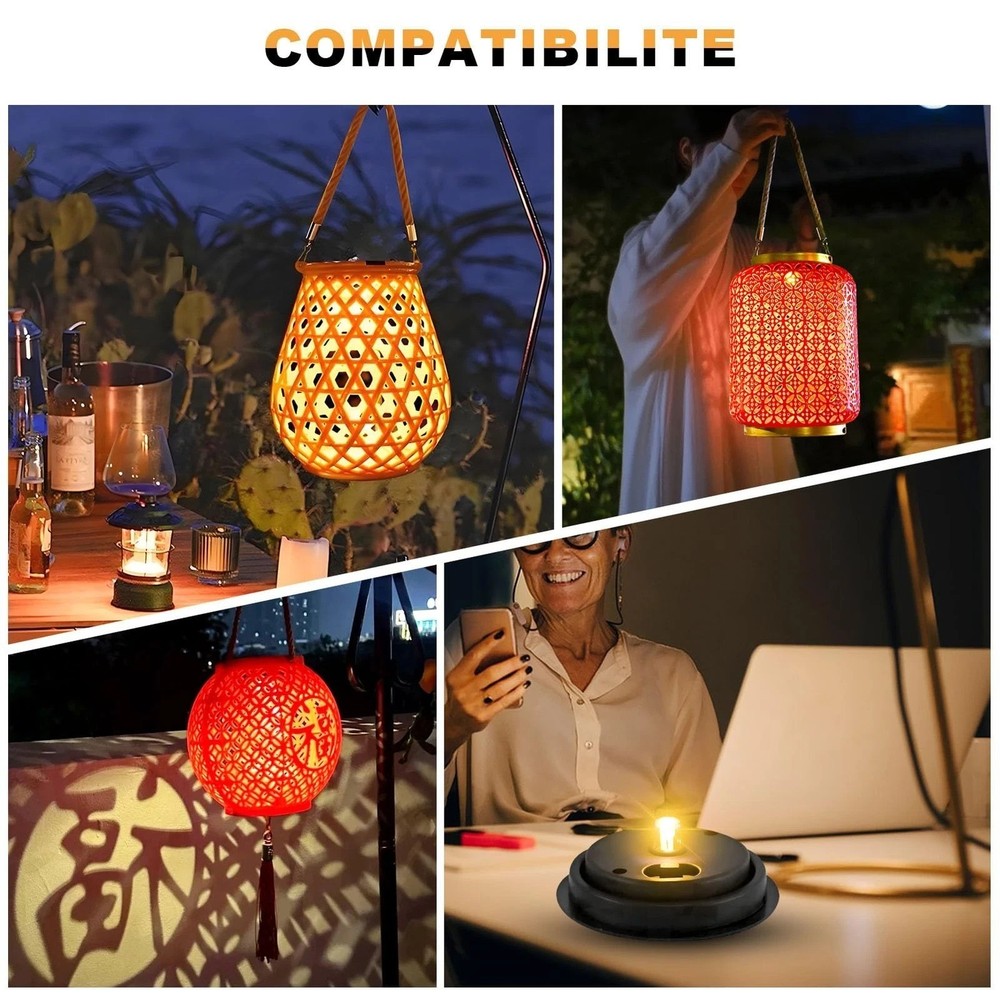 Solar Light Replacement Top 4 Pack Used to Replace Broken Solar Lantern Parts...