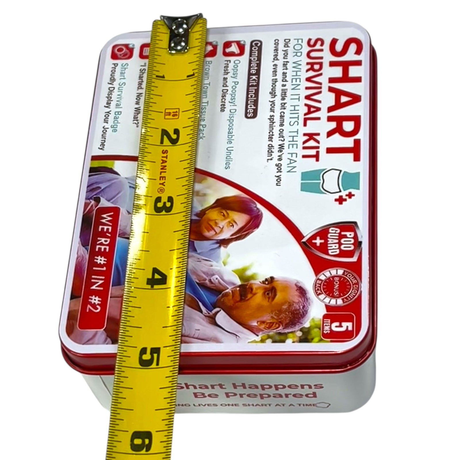 Shart Survival Kit Gag Gift Emergency Kit Funny Bathroom Novelty Gift Tin