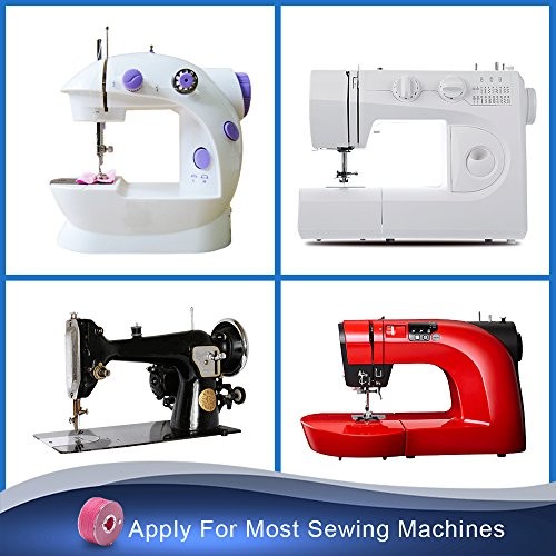 36Pcs Bobbins and Sewing Threads with Bobbin Case for Multiple Sewing PLASTIC