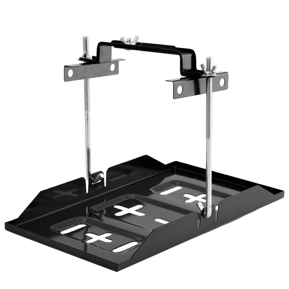 Adjustable Battery Hold Down Kit - Universal Tray & Tie Down Holder for Boat, Ca