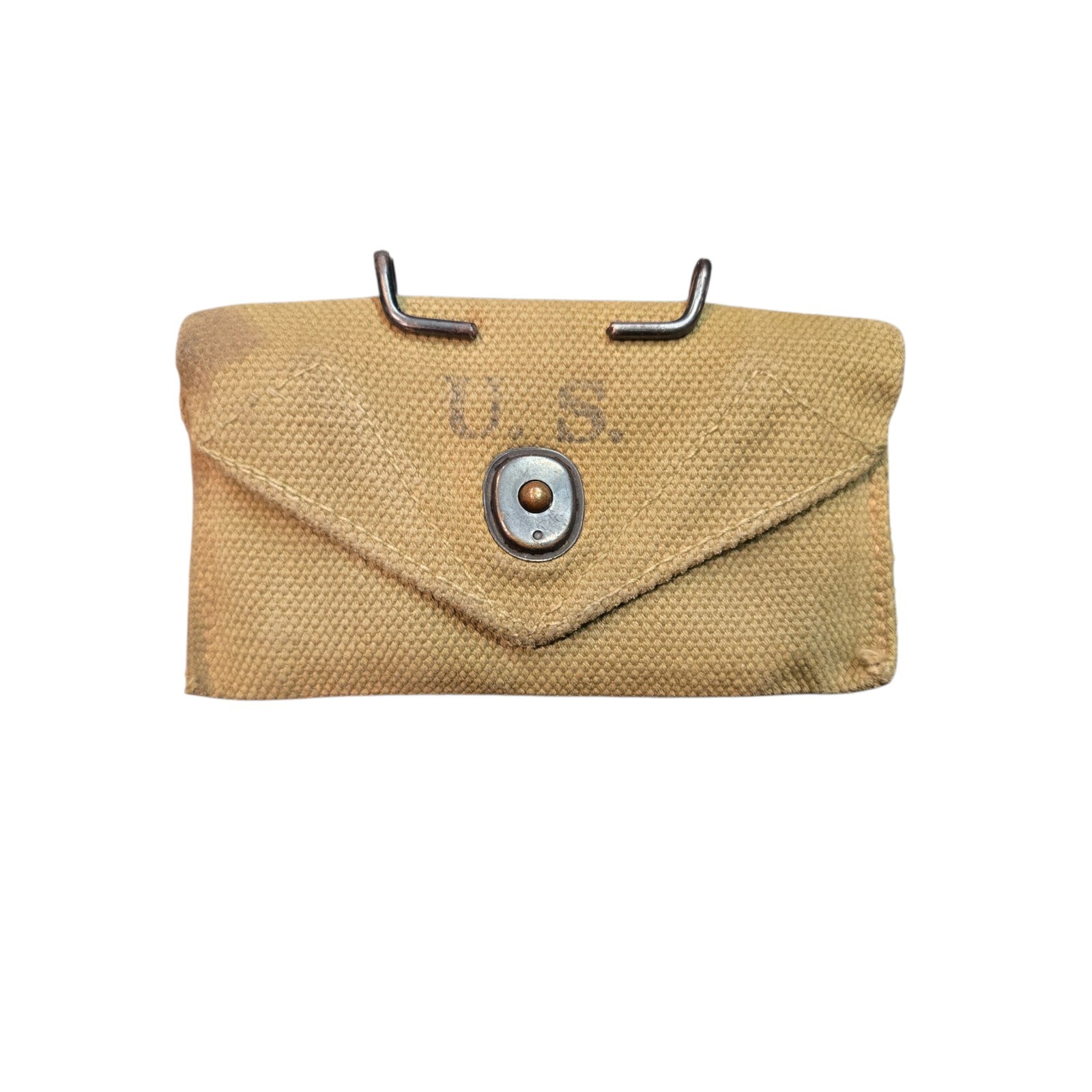 ORIGINAL WWII US ARMY INFANTRY M1942 FIRST AID CARLISLE BANDAGE CARRY POUCH-1942