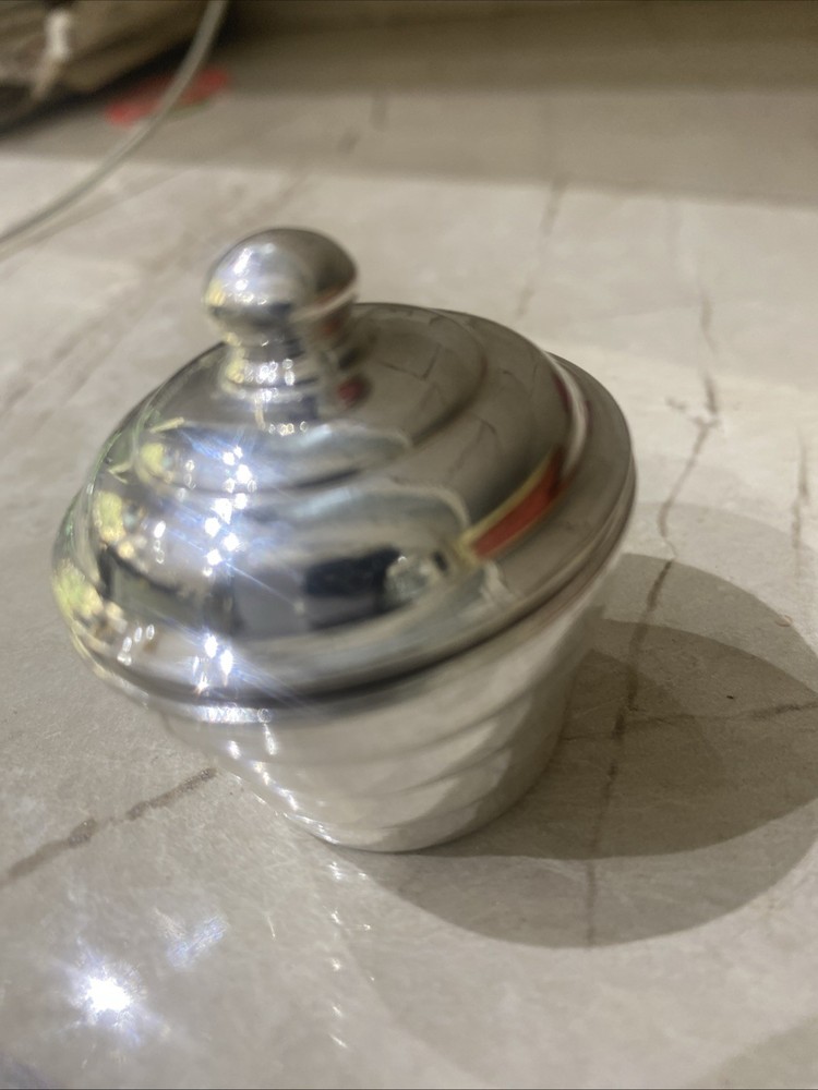 Sterling Silver Melon Shape Pill Box 24 Gram Bis Hallmarked