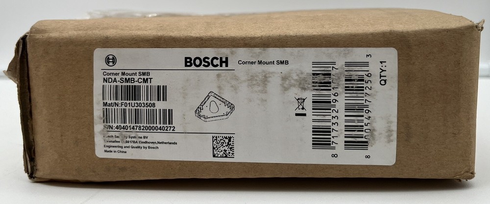New Bosch NDA-SMB-CMT Security Camera Corner Mount SMB Surface Mount Box White