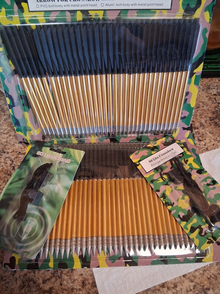 Crossbow Bolts & strings Lot