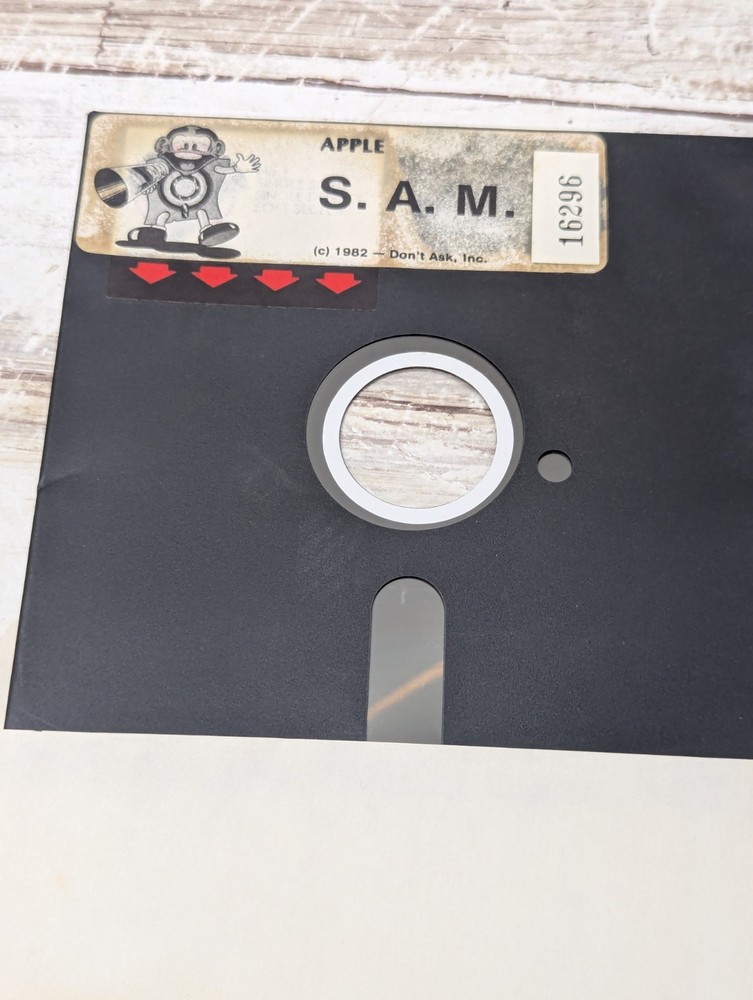 1982 Tronix SAM Software Automatic Mouth Apple II Disk Only Don't Ask