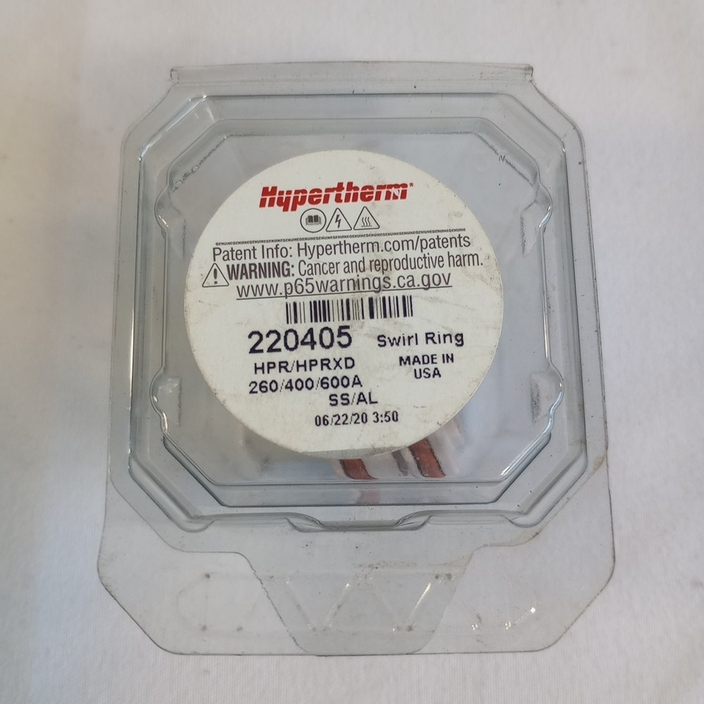 Hypertherm 220405 Swirl Ring Plasma Genuine