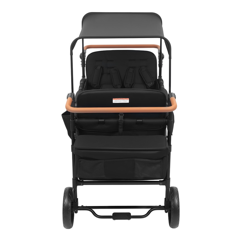 Stroller Wagon 4 Seats Quad Collapsible Stroller with Adjustable Handle & Canopy