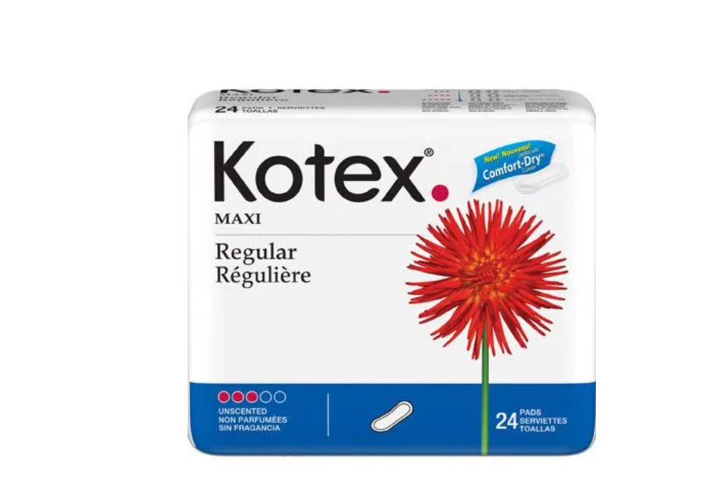 Kotex Maxi Regular Unscented Pads 24 Count New In Package