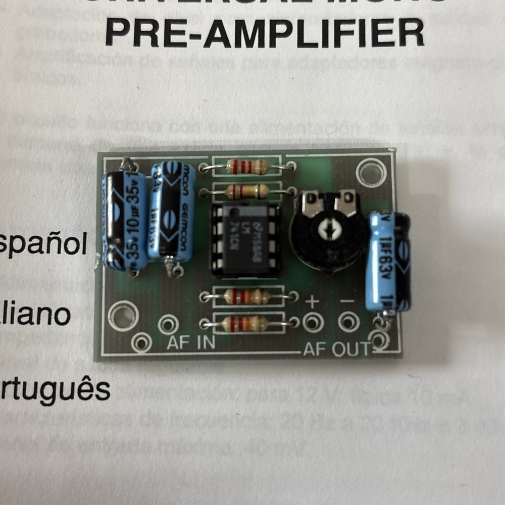Velleman Kit K1803 Universal Mono Preamplifier
