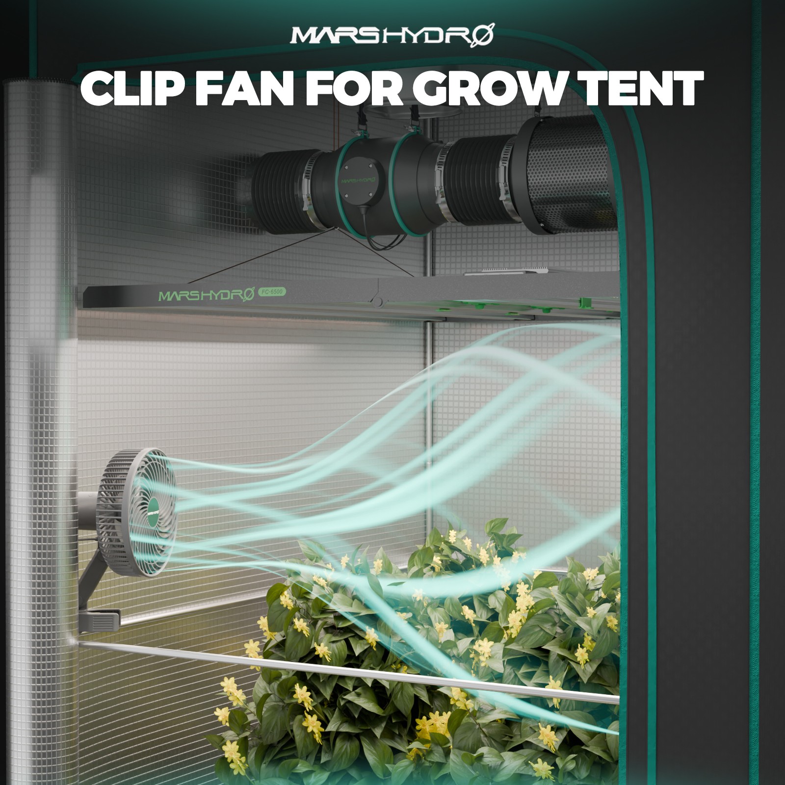 2025 Mars Hydro Smart Grow Tent Kits 2.6X2.6ft|150W LED|iControl Controller-APP