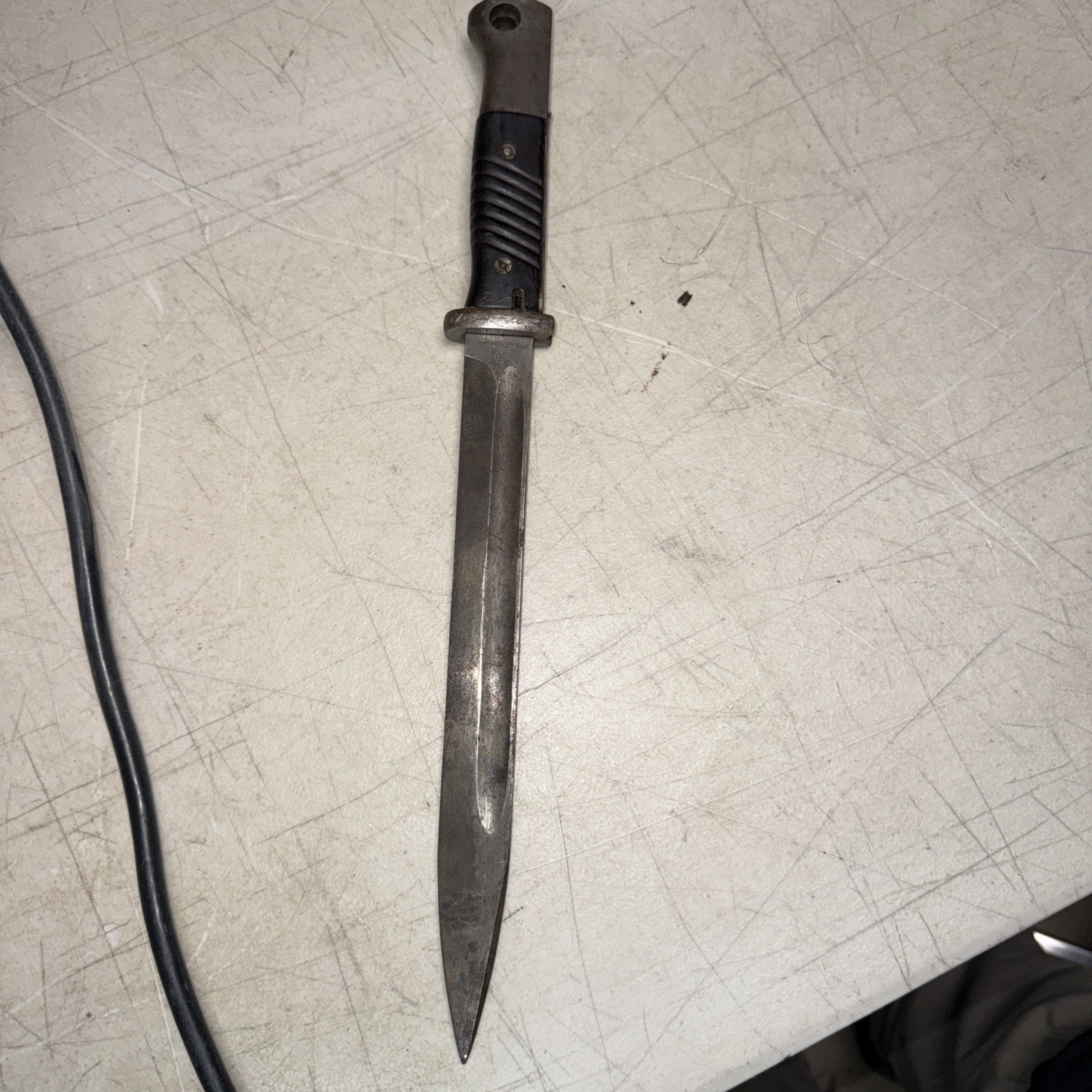 German WW2 K98 Bayonet Carl Eickhorn Mfg 1942 cof Bakelite Grips