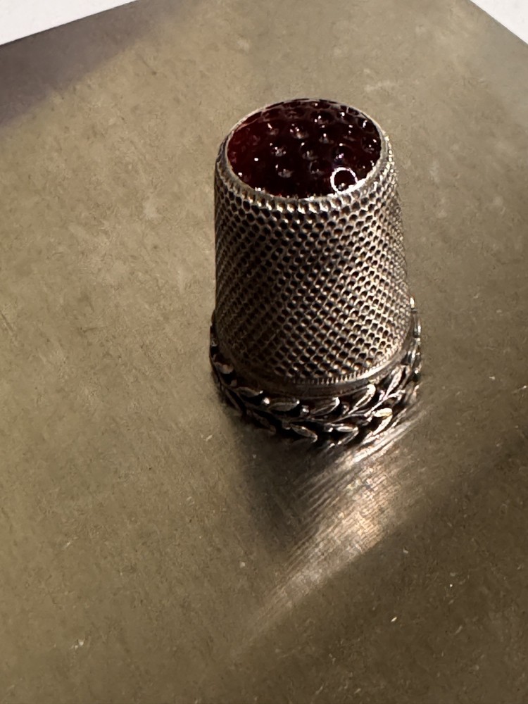 Antique rare royal silver thimble