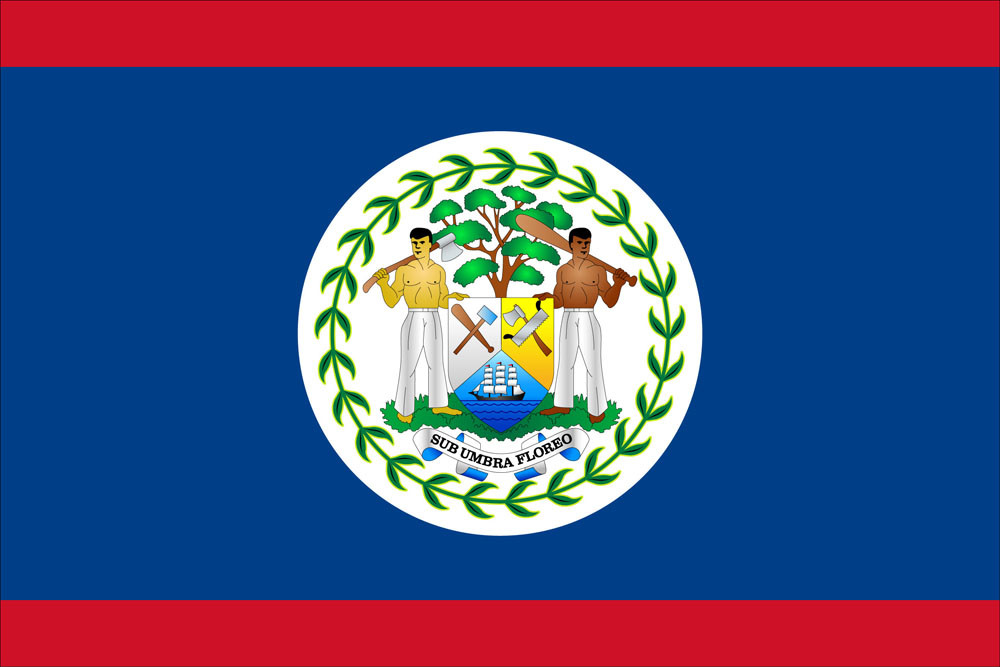 "Belize" 3 ft x 5 ft Polyester Flag