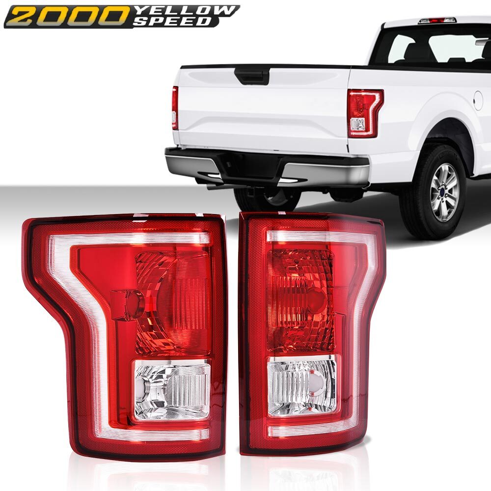 Tail Lights Fit For 2015 2016 2017 Ford F-150 Pickup Halogen Rear LH And RH Lamp