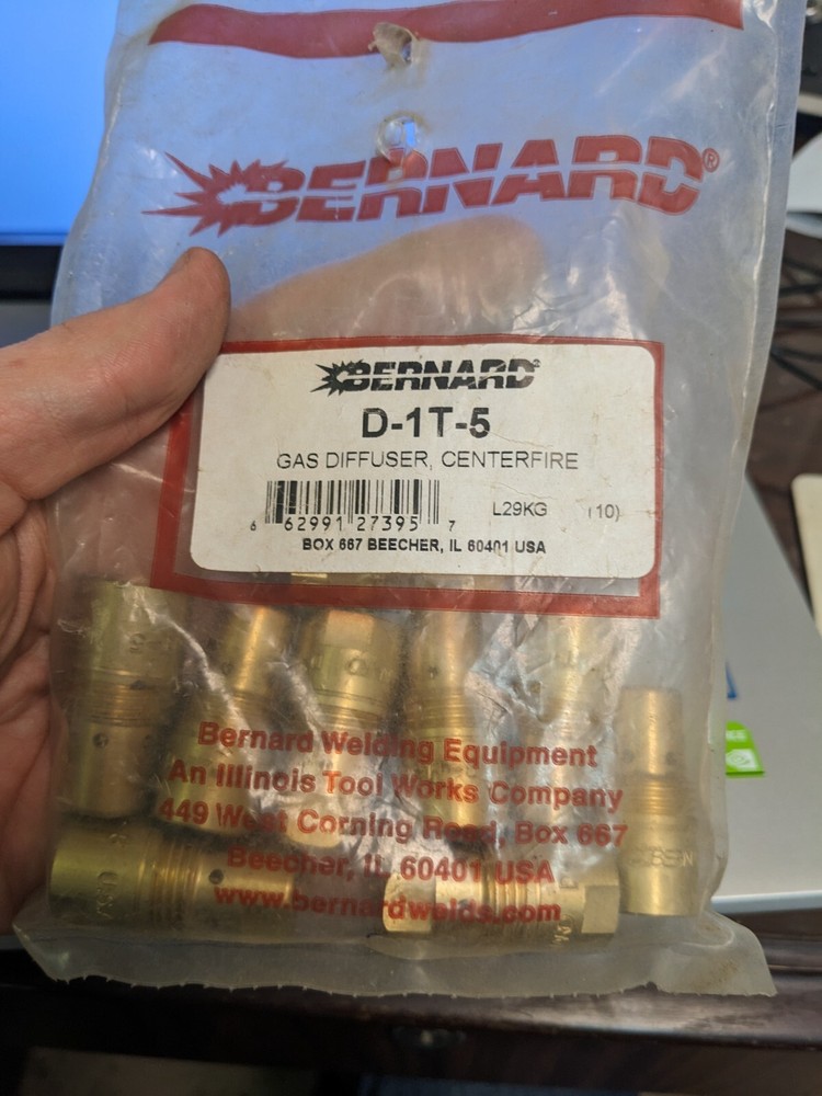 9EA BERNARD WELDING D-1T-5 CENTERFIRE GAS DIFFUSER