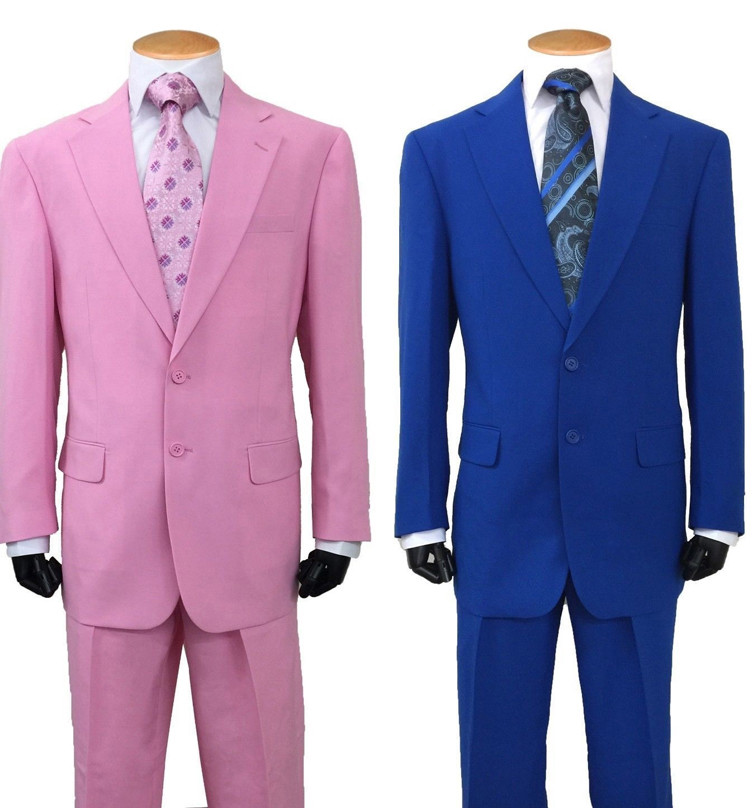 Men's Basic 2 Button Single Breast Work Suit 702P Multi-Color 38~56