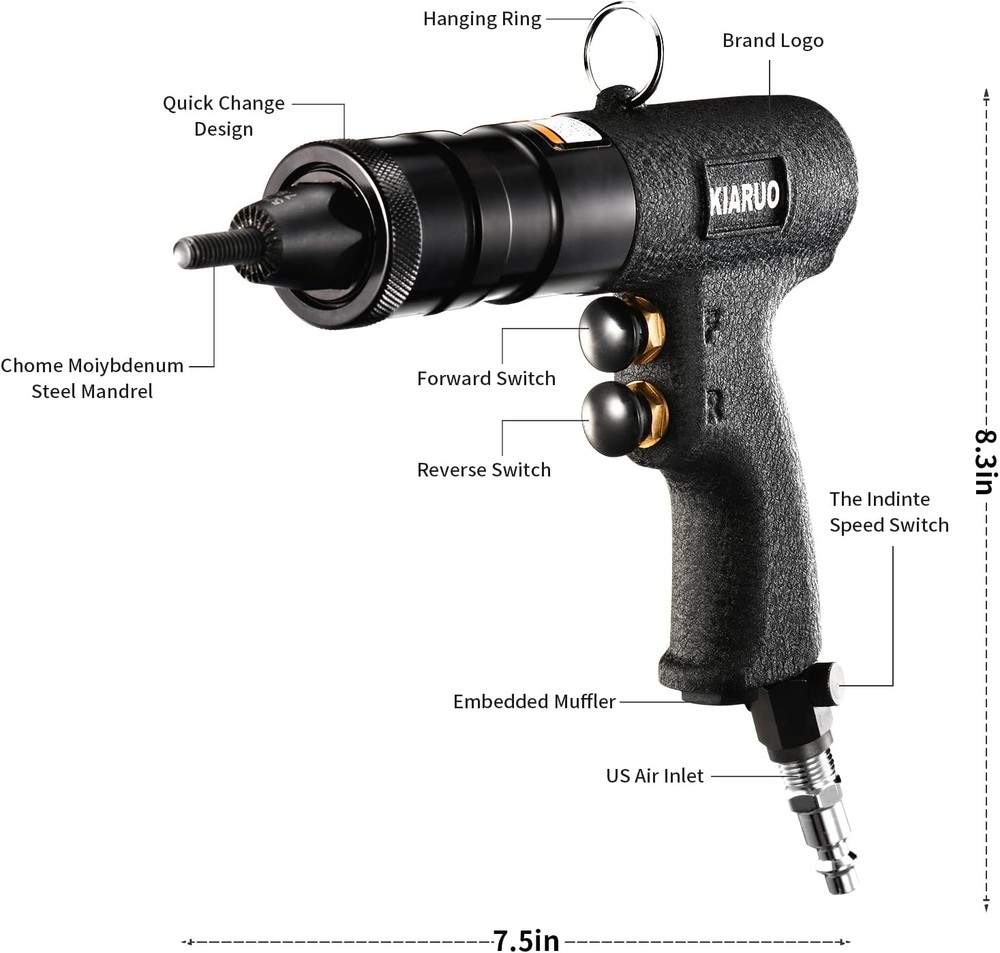 Pneumatic Rivet Nut Gun Industrial
