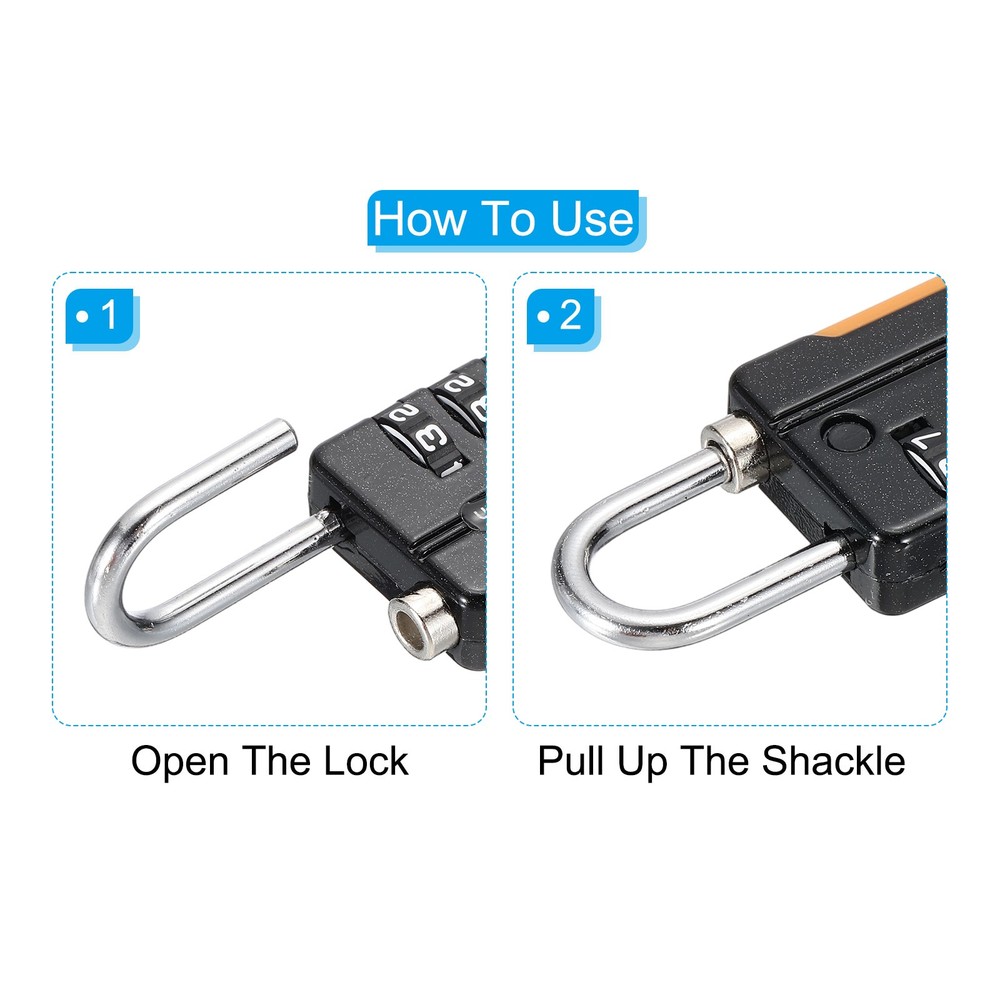 1Pcs 6.5Ft 4Digit Security Cable Padlock DIY Combination Lock