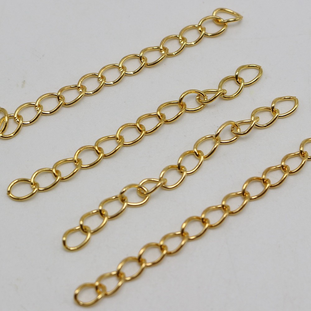 100 Silver Plated Extended Extension Jewelry Chains Tail Extender Finding