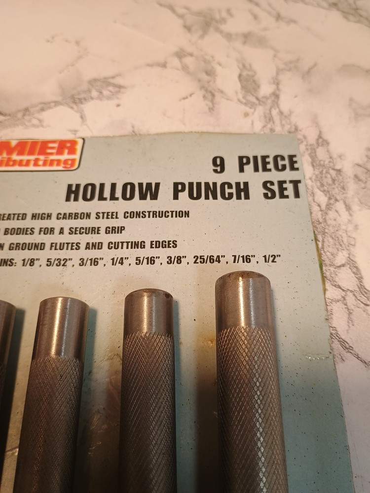 HDC 9 PIECE HOLLOW PUNCH SET