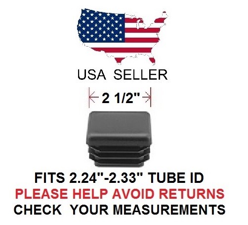 2 1/2 INCH SQUARE TUBING PLUG/END CAP 2 1/2" QUANTITY 4