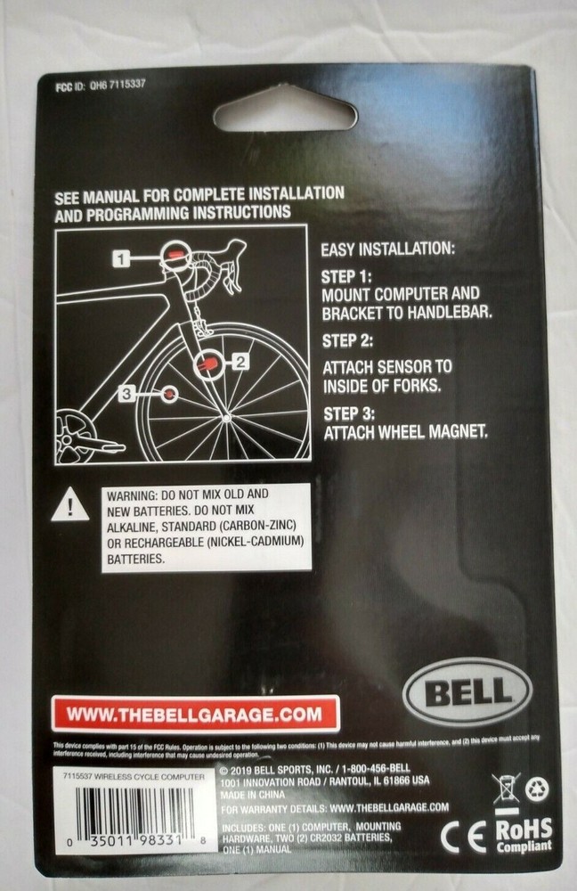 Bell Bicycle Dashboard 300 Wireless Computer - New!